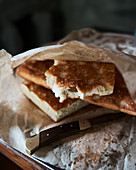 Focaccia in Papier