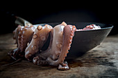 Oktopus in einem Wok
