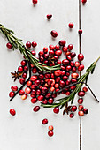 Cranberries and rosemary