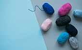 Various knitting yarns (sock yarn)