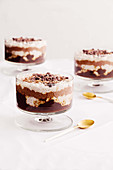 Layered Tiramisu desserts (vegan)