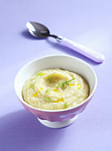 Mashed fennel and potatoes with millet for babies
