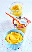 Baby food made with potatoes and pumpkin