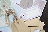 Various paper gift tags