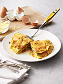 Denver Omelette mit Schinken, Paprika und Zwiebeln