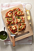Prawn, Squid and Salsa Verde Pizza