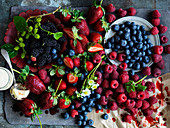 Variety of summer berries