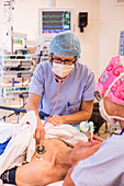 Examination of a patient before surgery