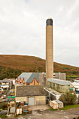 An oil fired power station in Peel on the Isle of Man, UK