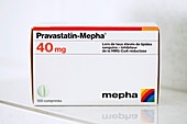 Packet of Pravastatin cholesterol drug