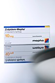 Packet of Zolpidem sleeping pills