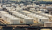 Oil Chemical storage tanks, Texas, USA
