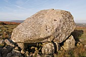 King Arthur's Stone on Cefn Bryn, Gower, Wales, UK