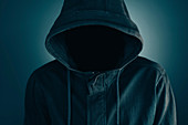 Faceless man with hoodie