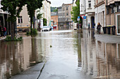Flooded street, Gera, Germany, 2016