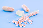 Open dietary supplement capsule
