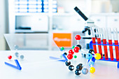 Biochemistry research, conceptual image