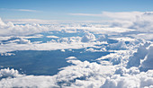 Clouds from aeroplane window