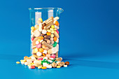 Pharmaceutical research, conceptual image