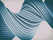 Blue helix, illustration