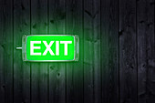 Illuminated exit sign