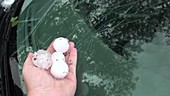 Hailstone damage
