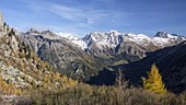 Albigna mountain landscape, Swiss Alps, time-lapse footage