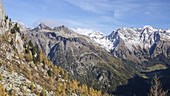 Albigna mountain landscape, Swiss Alps, time-lapse footage