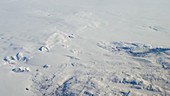 Aerial over glaciers