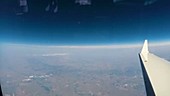 Aerial of lunar shadow on ground