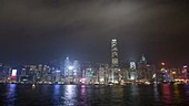 Hong Kong at night, timelapse