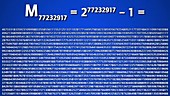 Largest known prime number, 2018
