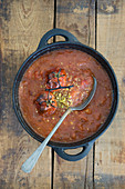 Tomatensuppe mit gebackenen Tomaten