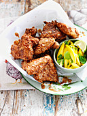 Chicken wings with mango, mint and lime