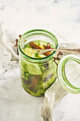 Pickled cucumber with star anise and cinnamon