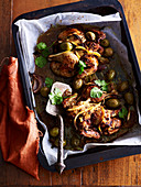 Moroccan Roast Chickens with Preserved Lemon
