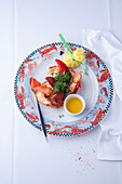 Fried lobster with melted butter (America)