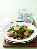 Stir-Fried Five-Spice Fish with Greens