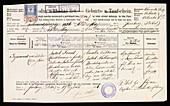 Sigmund Freud's birth certificate, 1856
