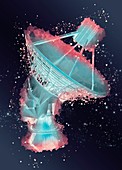 Satellite in space, illustration