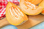 Slices of cantaloupe melon