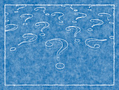 Question marks, illustration