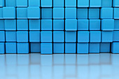 Blue cubes, illustration