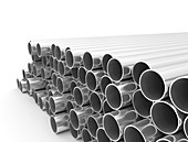 Metal pipes, illustration