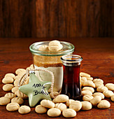 Belgian caramel biscuits and baking mix in a glass (Christmas gifting)