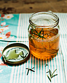 Jar of rosemary honey