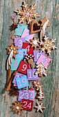 Gingerbread biscuits with an Advent calendar