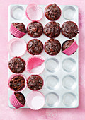 Rote-Bete-Muffins mit Schokoladenstückchen