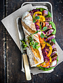 Sandwich mit mariniertem Thunfisch