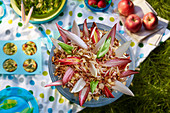 A chicory and apple salad for a picnic